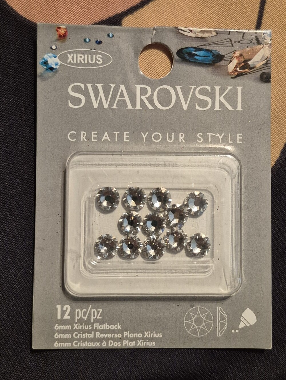 Swarovski Xirius Crstyals 12 piece Flatback Create Your Style NWT